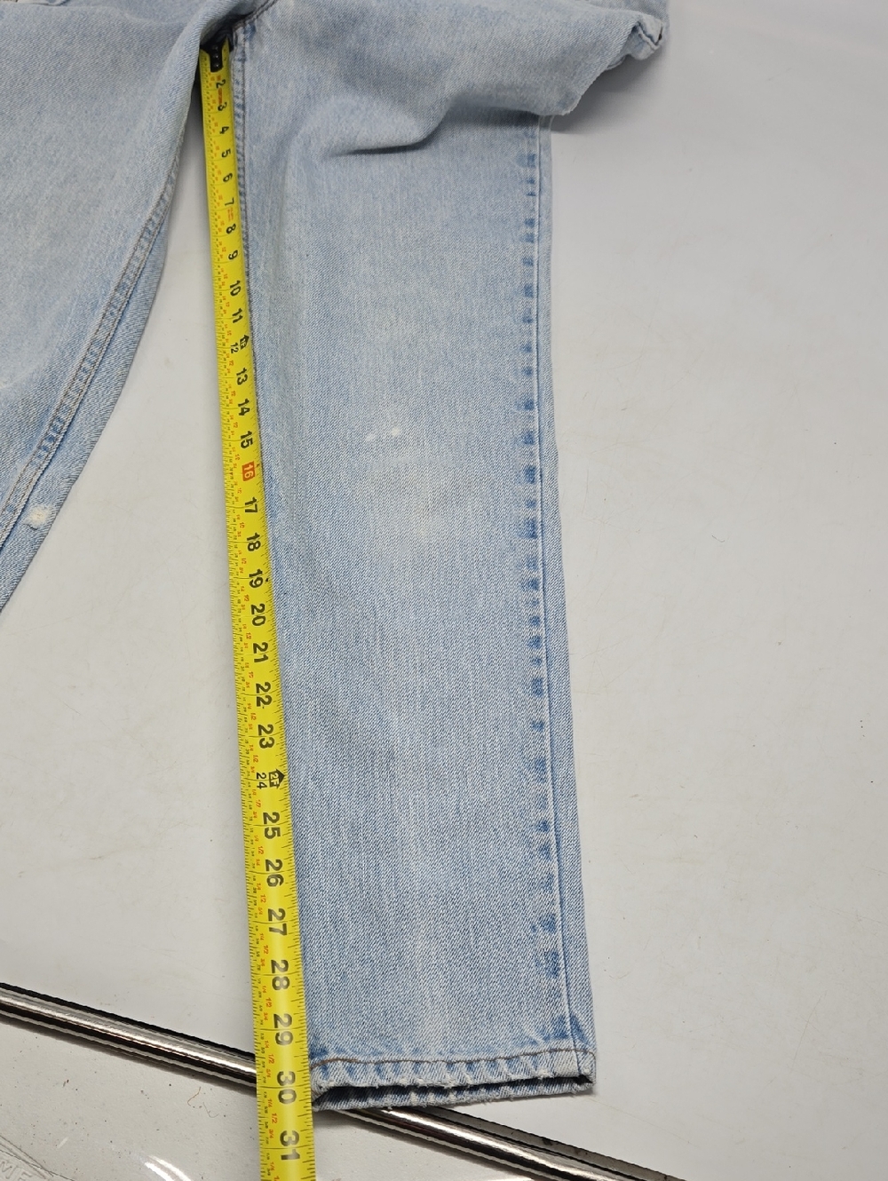 Levi's Light Blue 512 Slim Fit Tapered Vintage 90s Jeans - Picture 6 of 11